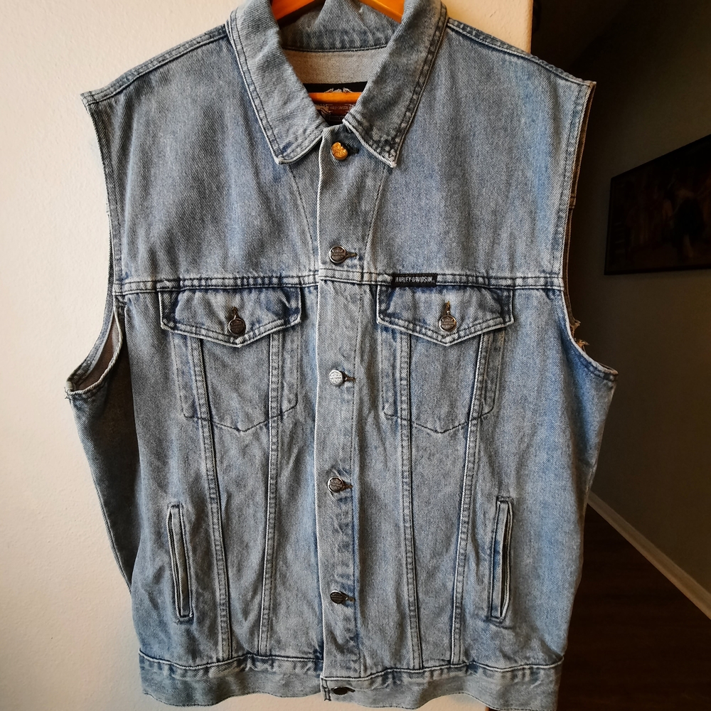 Harley-Davidson Light Blue Denim Vest